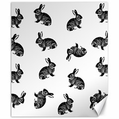 Rabbit Pattern Canvas 8  X 10  by Valentinaart