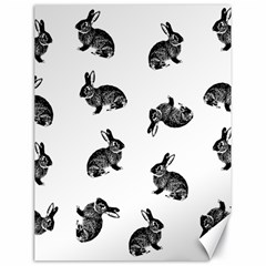 Rabbit Pattern Canvas 18  X 24   by Valentinaart