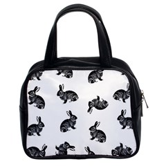 Rabbit Pattern Classic Handbags (2 Sides) by Valentinaart