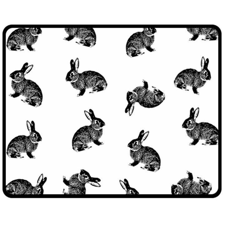 Rabbit pattern Fleece Blanket (Medium) 