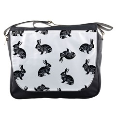 Rabbit Pattern Messenger Bags by Valentinaart