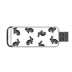 Rabbit Pattern Portable Usb Flash (one Side) by Valentinaart