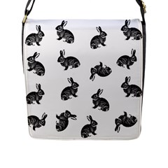 Rabbit Pattern Flap Messenger Bag (l)  by Valentinaart