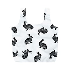 Rabbit Pattern Full Print Recycle Bags (m)  by Valentinaart