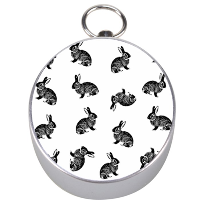 Rabbit pattern Silver Compasses