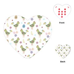 Easter Pattern Playing Cards (heart)  by Valentinaart