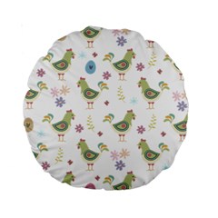 Easter Pattern Standard 15  Premium Round Cushions by Valentinaart