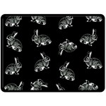 Rabbit pattern Double Sided Fleece Blanket (Large)  80 x60  Blanket Front