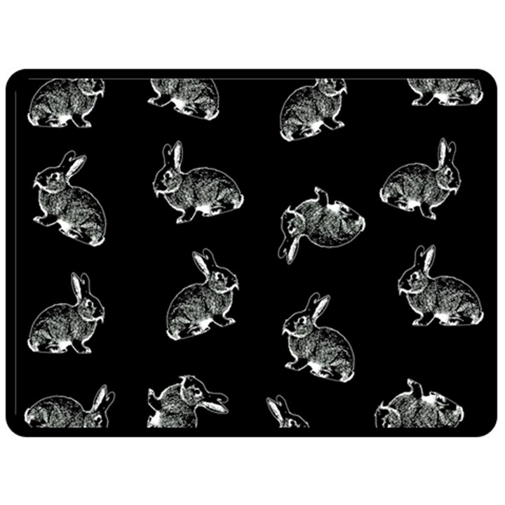 Rabbit pattern Double Sided Fleece Blanket (Large) 