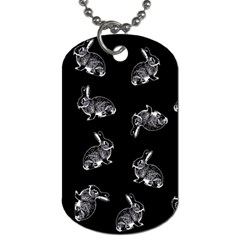 Rabbit Pattern Dog Tag (one Side) by Valentinaart