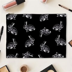 Rabbit Pattern Cosmetic Bag (xl) by Valentinaart