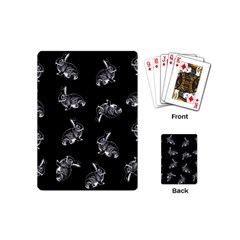 Rabbit Pattern Playing Cards (mini)  by Valentinaart