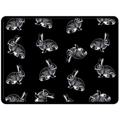 Rabbit Pattern Double Sided Fleece Blanket (large)  by Valentinaart