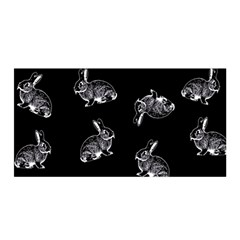 Rabbit Pattern Satin Wrap by Valentinaart