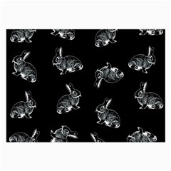 Rabbit Pattern Large Glasses Cloth (2-side) by Valentinaart