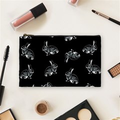 Rabbit Pattern Cosmetic Bag (medium)  by Valentinaart