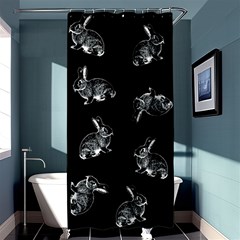 Rabbit Pattern Shower Curtain 36  X 72  (stall)  by Valentinaart