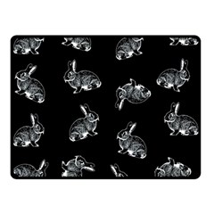 Rabbit Pattern Double Sided Fleece Blanket (small)  by Valentinaart