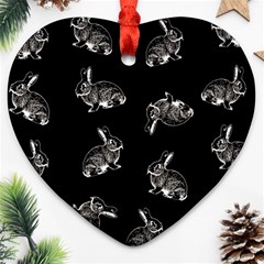 Rabbit pattern Ornament (Heart)