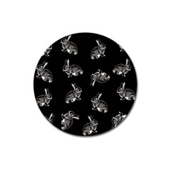 Rabbit pattern Magnet 3  (Round)