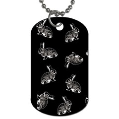 Rabbit pattern Dog Tag (One Side)