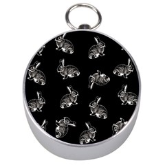 Rabbit pattern Silver Compasses