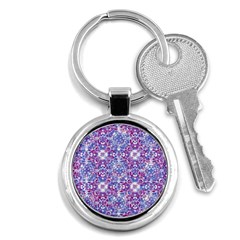 Cracked Oriental Ornate Pattern Key Chains (round)  by dflcprints