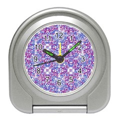 Cracked Oriental Ornate Pattern Travel Alarm Clocks by dflcprints