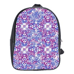 Cracked Oriental Ornate Pattern School Bag (xl) by dflcprints