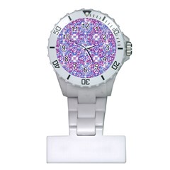 Cracked Oriental Ornate Pattern Plastic Nurses Watch by dflcprints