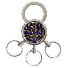 Flowers In The Most Beautiful  Dark 3-ring Key Chains by pepitasart