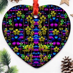 Flowers In The Most Beautiful  Dark Heart Ornament (two Sides) by pepitasart