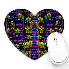 Flowers In The Most Beautiful  Dark Heart Mousepads by pepitasart