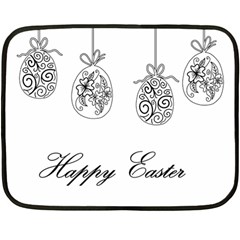 Easter Eggs Fleece Blanket (mini) by Valentinaart