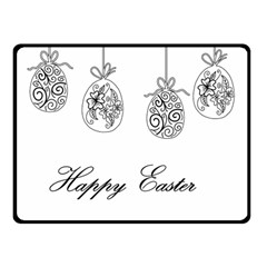 Easter Eggs Double Sided Fleece Blanket (small)  by Valentinaart