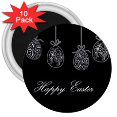 Easter Eggs 3  Magnets (10 Pack)  by Valentinaart