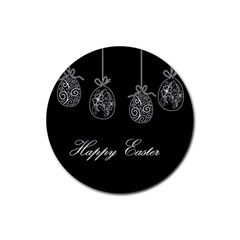 Easter Eggs Rubber Coaster (round)  by Valentinaart