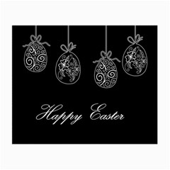 Easter Eggs Small Glasses Cloth (2-side) by Valentinaart