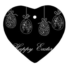 Easter Eggs Heart Ornament (two Sides) by Valentinaart