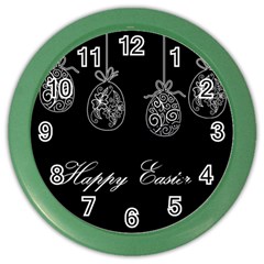 Easter Eggs Color Wall Clocks by Valentinaart