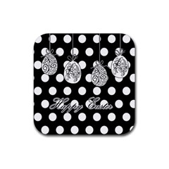 Easter Eggs Rubber Coaster (square)  by Valentinaart