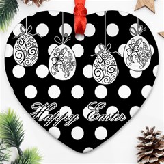 Easter Eggs Heart Ornament (two Sides) by Valentinaart