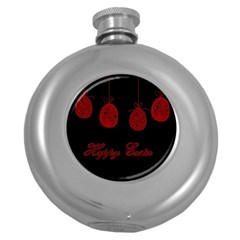 Easter Eggs Round Hip Flask (5 Oz) by Valentinaart