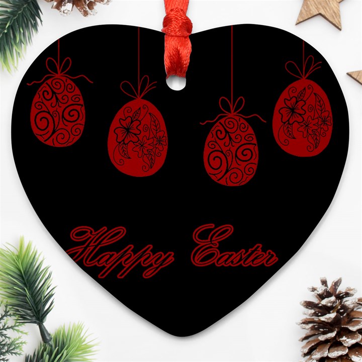 Easter eggs Heart Ornament (Two Sides)