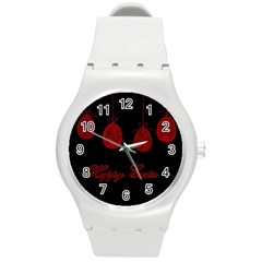 Easter Eggs Round Plastic Sport Watch (m) by Valentinaart