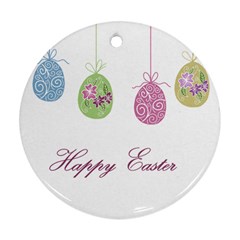 Easter Eggs Round Ornament (two Sides) by Valentinaart