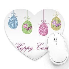 Easter Eggs Heart Mousepads by Valentinaart