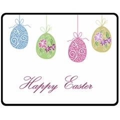 Easter Eggs Fleece Blanket (medium)  by Valentinaart