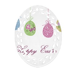 Easter Eggs Oval Filigree Ornament (two Sides) by Valentinaart