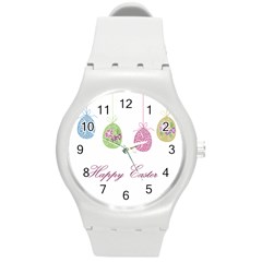 Easter Eggs Round Plastic Sport Watch (m) by Valentinaart